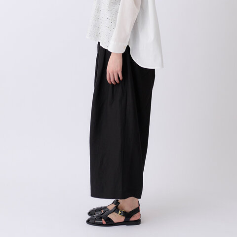 STAMP AND DIARY|60/1高密度リネン ウエストタックワイドパンツ 91㎝丈