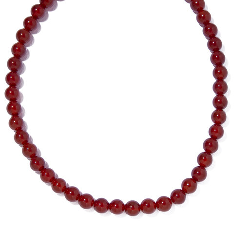 IRIS47｜caviar necklace red agate　ネックレス　天然石　パール
