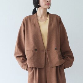 yuni|Linen/Polyester double cocoon short ジャケット 1701JK003261