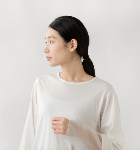 ESPEYRAC|綿モダール ソフトオーガンジー ドッキング ロングスリーブ Tシャツ 7451003-mt