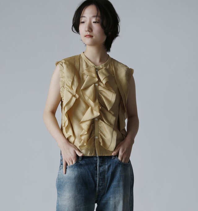 WONDER FULL LIFE|コットン チャンデリーシルク ノースリーブ WONDER FULL LIFE|コットン チャンデリーシルク ノースリーブ