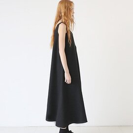 Mochi｜tent line Jacquard dress [black]