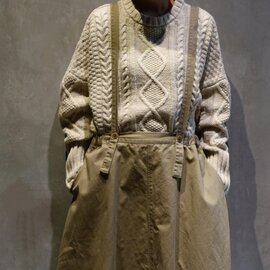 ichi｜Shetland wool Cable Wide Pullover