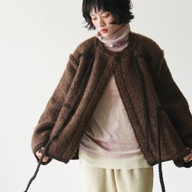unfil|モヘア & シェットランドウール ジャンボループニットジャケット モヘアニット mohair & shetland wool jumbo loop-knit jacket WXFL-UW136