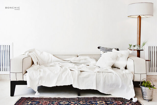 BONCHIC MAROC | pompomブランケットマルチカバー