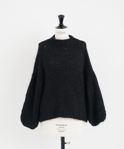 Mochi｜hand knitted sweater [black]