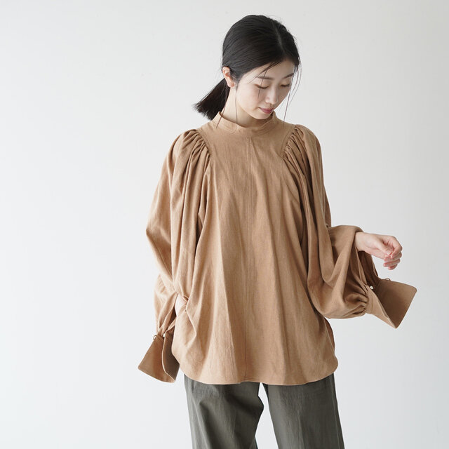 sana｜バックフロントブラウス back front blouse sain-0510 サナ Crouka(クローカ) キナリノモール