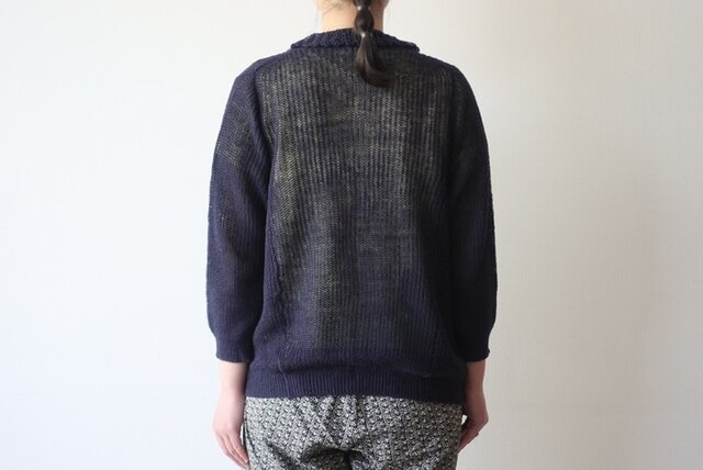 homspun|ラミーコットン 七分袖カーディガン - haluta(ハルタ homspun|ラミーコットン 七分袖カーディガン - haluta(ハルタ