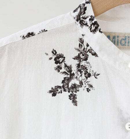 MidiUmi｜flower print wide shirt one piece