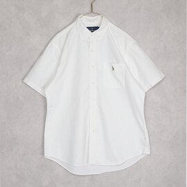 RALPH LAUREN|古着コットン ホワイト半袖シャツ22