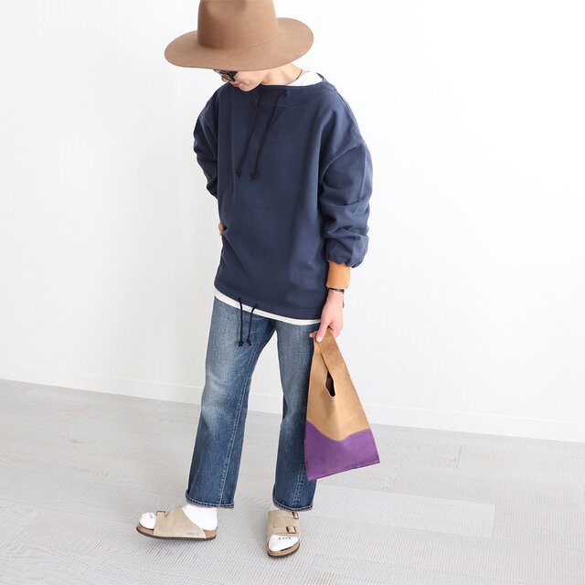 パープル×ブラウン 着用