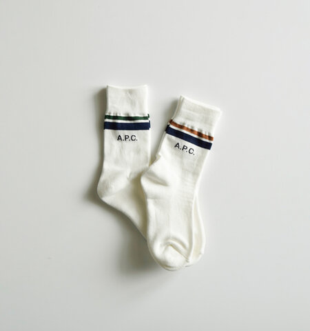 A.P.C.|ロゴ リブ ショート ソックス 靴下 “CHAUSSETTE DUSTIN F” 25235-1-09010-rf