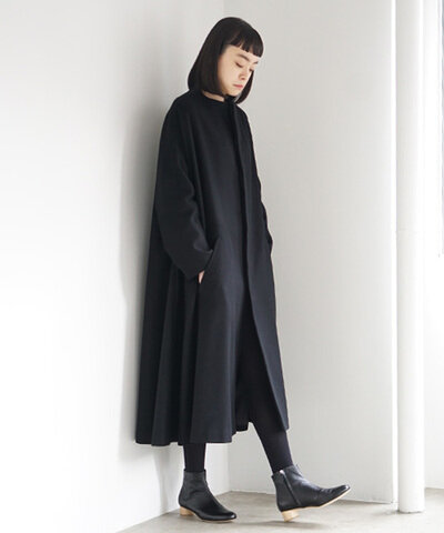 Mochi｜【再入荷】no collar coat [black]