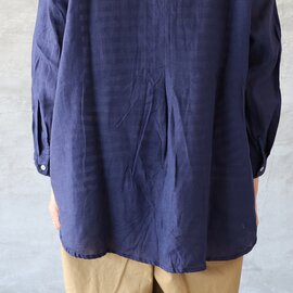 setten｜リネンノーカラーワイドシャツ 長袖シャツ