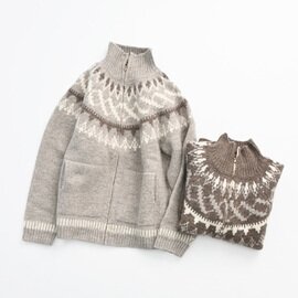 UNDYED|NORDIC ZIP CARDIGAN