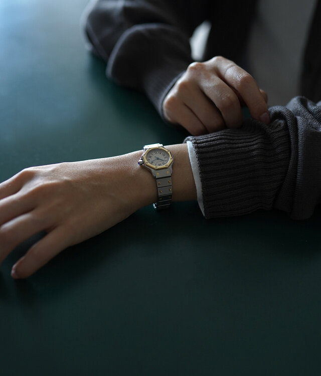 Cartier｜サントスオクタゴンSM 1990年代製 アンティーク腕時計 アクセサリー 5281カルティエ Crouka(クローカ)  キナリノモール