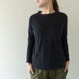 homspun|天竺長袖Tシャツ(5)ブラック(6616)ホームスパン