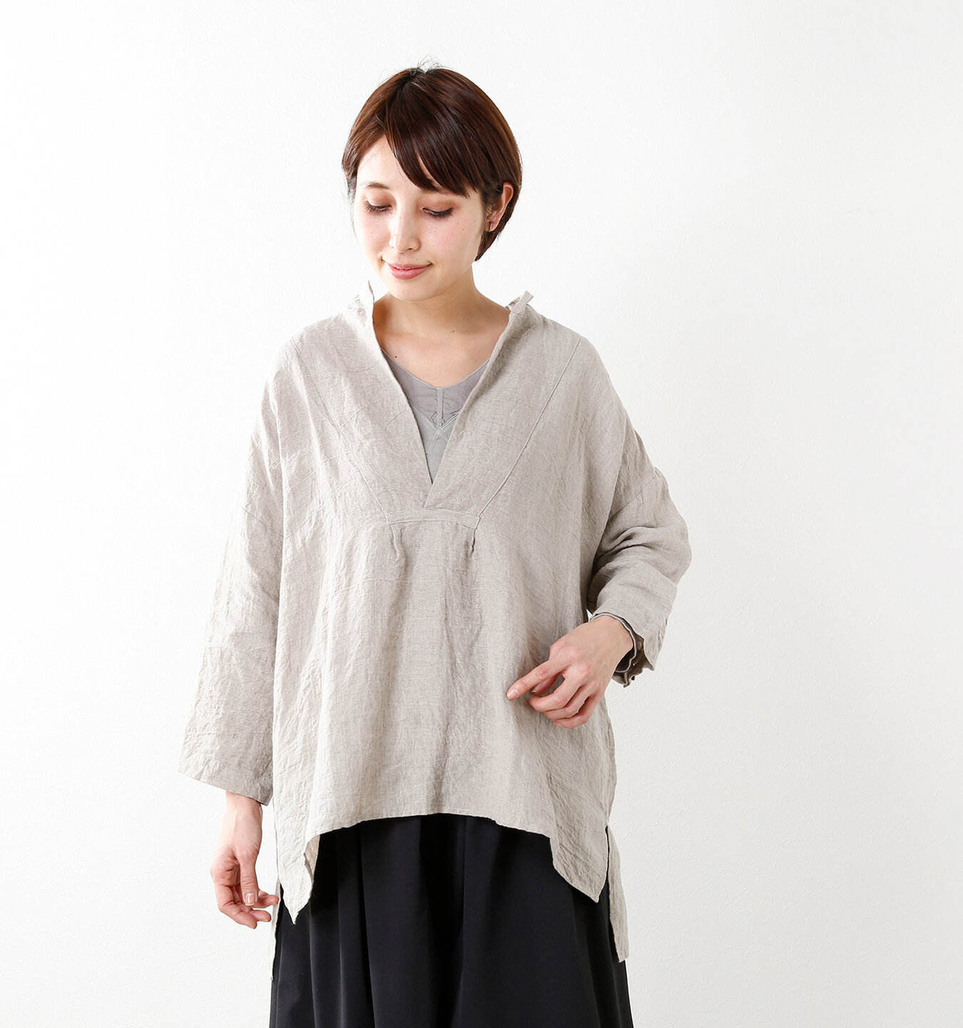 Veritecoeur リネンスキッパーシャツ St 005 Ms Piu Di Aranciato ピウディアランチェート キナリノモール Veritecoeur リネンスキッパーシャツ St 005 Ms Piu Di Aranciato ピウディアランチェート キナリノモール