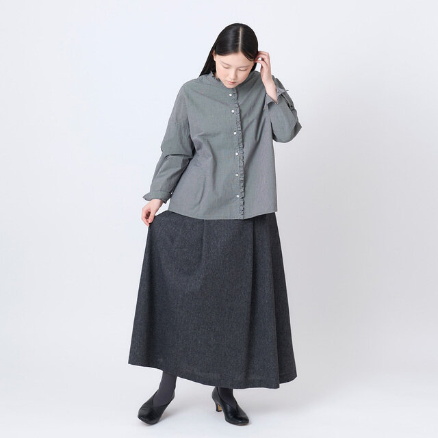 model:164cm color:クロシロギンガム
