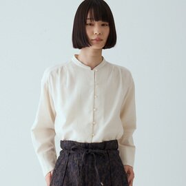 hatsutoki|w-face バンドカラーシャツ (エクリュ)