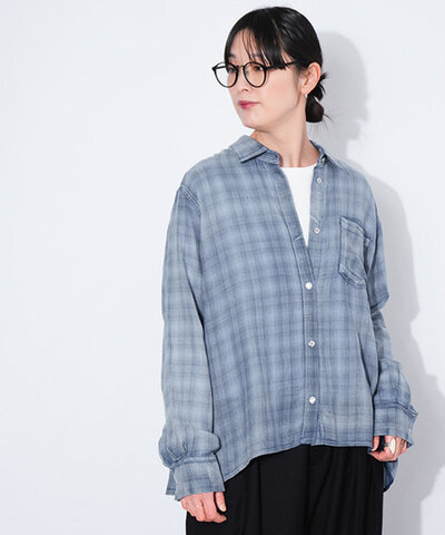 CYNICAL|DenimCYNICAL デニムシニカル チェック柄シアーデニムシャツ 羽織り トップス 552-95068