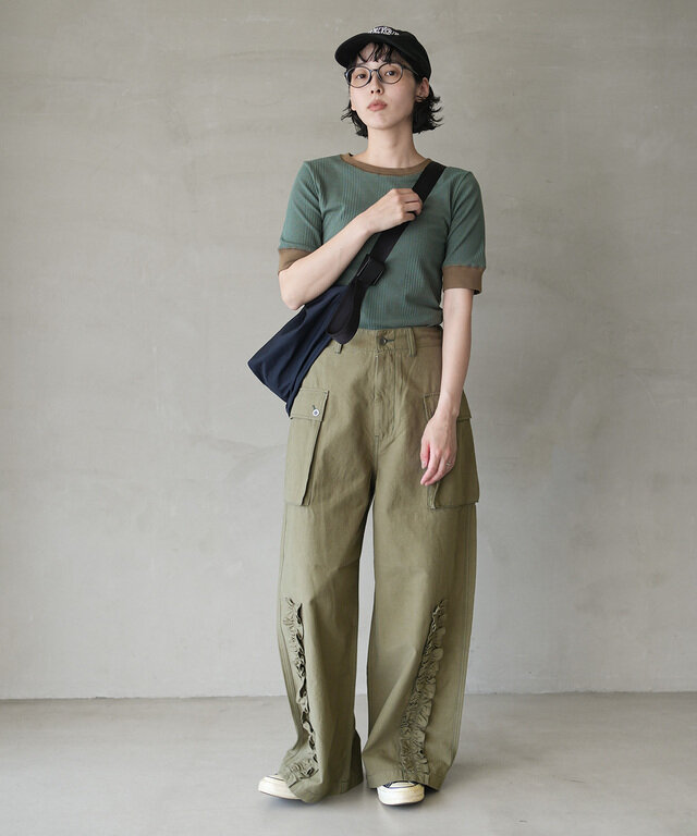 身長:164cm / カラー:07 OLIVE / サイズ:M