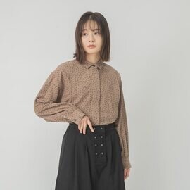 TUTIE.|コットン起毛プリントブラウス 長袖シャツ PRE SALE