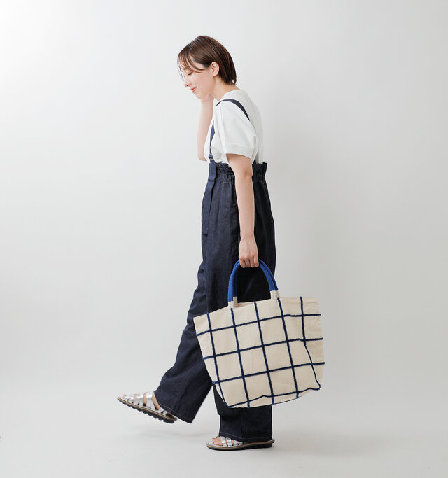 beej|aranciato別注 コットン ループ チェック ビッグ トート beej|aranciato別注 コットン ループ チェック ビッグ トート