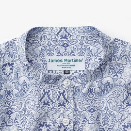 James Mortimer｜バンドカラーシャツ　LIBERTY FABRIC