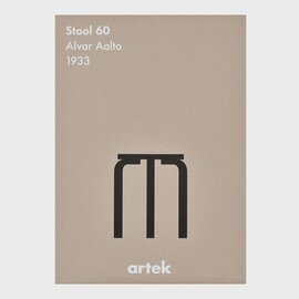Artek｜ポスター stool 60 BK