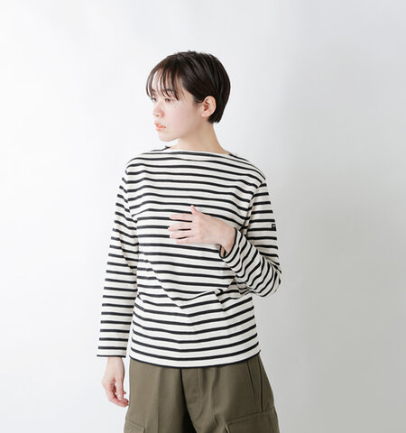 SAINT JAMES|厚手コットン ボートネックカットソー ouessant-ms