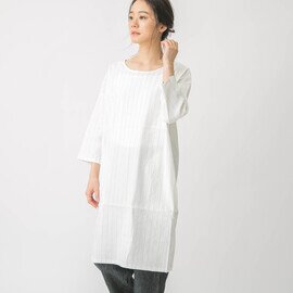 TUTIE.|ソフトリネンストレッチストライプコクーンワンピース