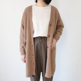 YARRA|ラクーン混ロングニットカーデ YR-215-089