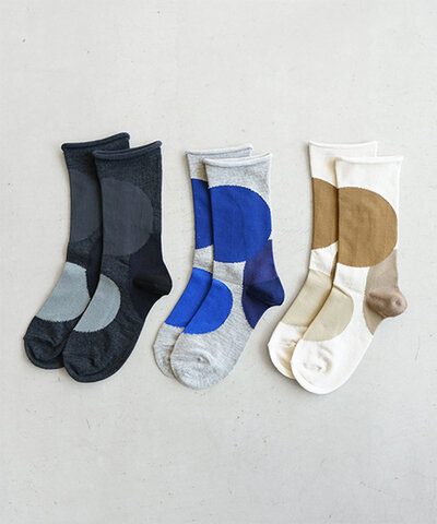 prit|サークルソックス レディース 靴下 ドット柄 靴下 p00562