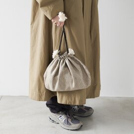 Suno&Morrison｜Silk Herringbone Drawstring Bag  [ バッグ・ポーチ ]【母の日ギフト】