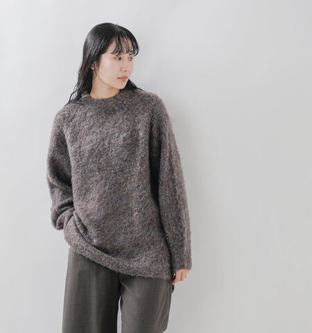 VOAAOV|ブークレヤーン ウール フラースチーゼル ラグラン ニット プルオーバー vont-o102