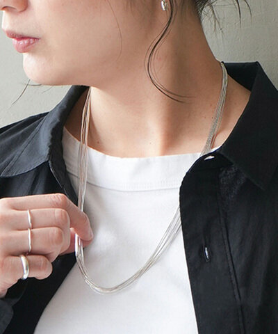 Native SilverStreams|LIQUID SILVER NECKLESS 【10連-60cm】 ネックレス シルバー nss11010600