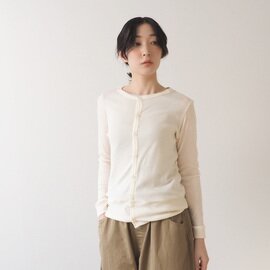 NARU|(ナル) ソフトフライス ロングスリーブカーディガン 648201BF 細め セットアップ 上品