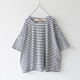 ichi Antiquités｜【ONLINE LIMITED】Cotton Border Loose T-shirt