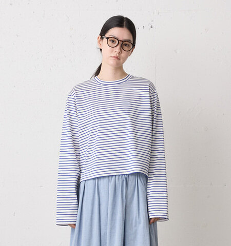 MidiUmi|border basic T-shirt