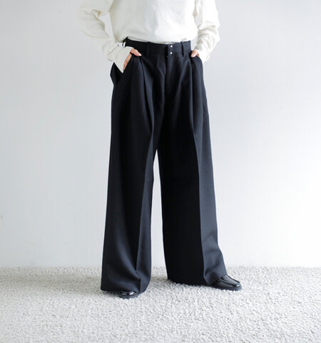 TANAKA|ウールツイル ハカマ トラウザー パンツ “HAKAMA TROUSERS” st-108tr-kk