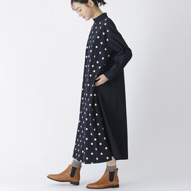 TUTIE.|コットンツイル起毛ドット刺繍ワンピース