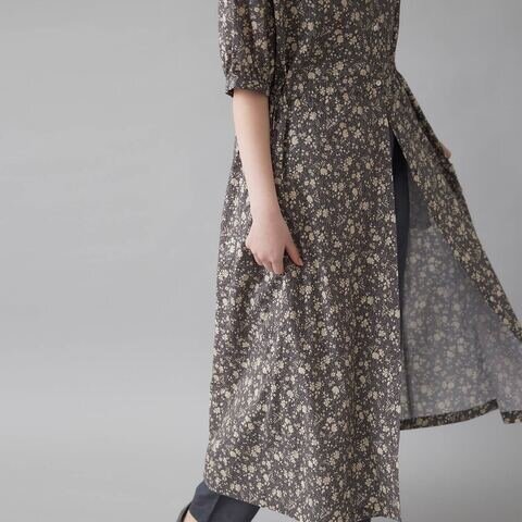 utilite|LIBERTY スタンドカラーシャツワンピース