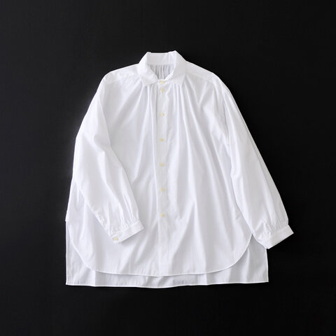 STAMP AND DIARY|プレミアムクロスギザ シャツカラーチュニックブラウス