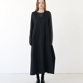 Mochi｜ v-neck belt dress [ms22-op-02/black] Vネックベルトドレス