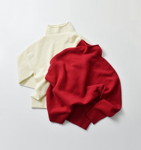 RINEN|ウール天竺編み タートルネック ニットセーター プルオーバー r17682-ms