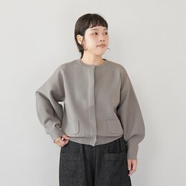 UNPLE|ミラノリブ編みの バルーンショートカーディガン