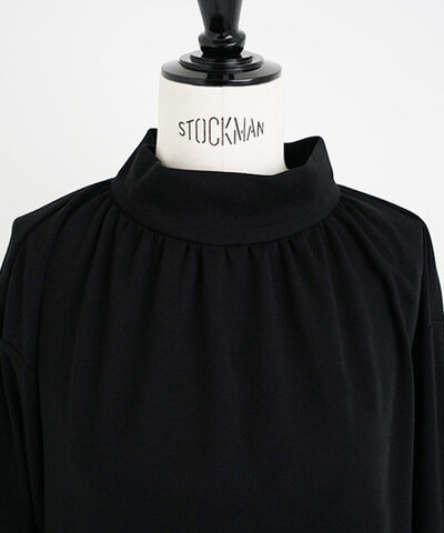 Mochi｜mock neck long t-shirt [black]