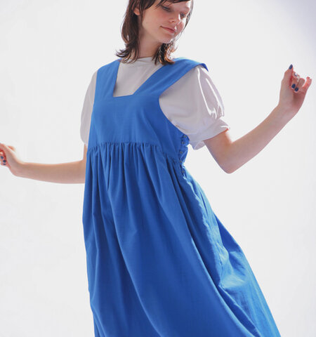 kelen｜コットンクロス ギャザーデザイン ドレス “ARET”