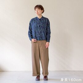 sisam｜OCカケラノミチナナメタックシャツ【オーガニックコットン】